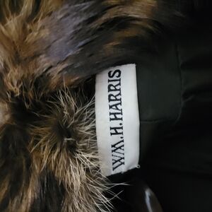 W.M.H. Harris Racoon Fur Trimmed Coat